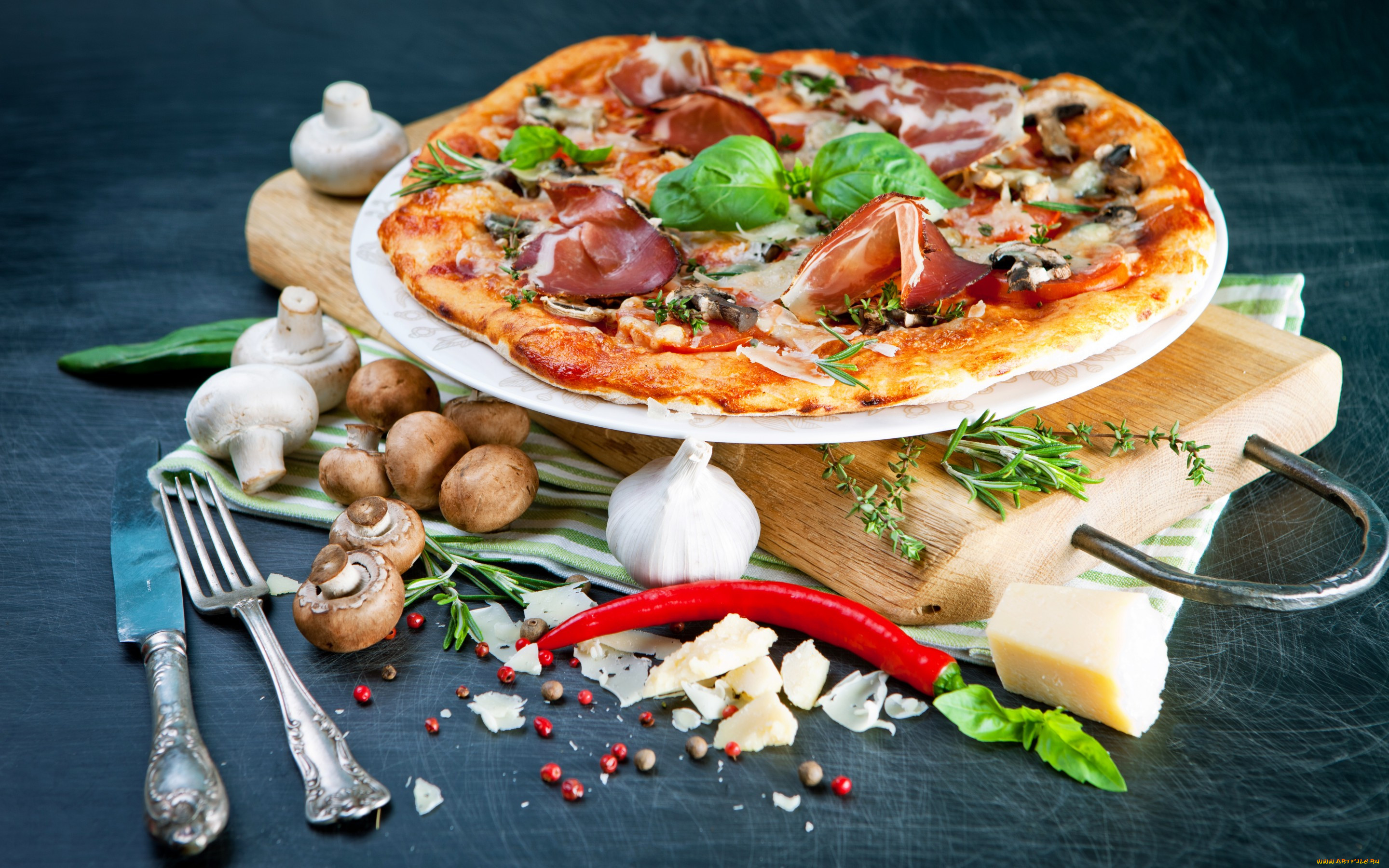 , , , , , spices, pepper, mushrooms, ham, cheese, pizza, , , 